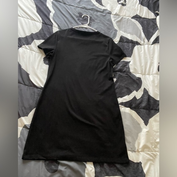 Black T-shirt Dress with Calvin Klein Patch - Picture 4 of 4